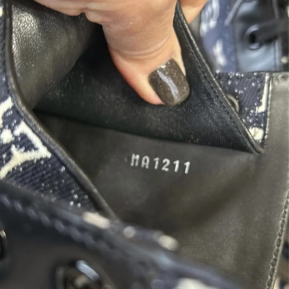 Louis Vuitton Blue  and Black Ranger Combat Boots - Picture 5 of 14